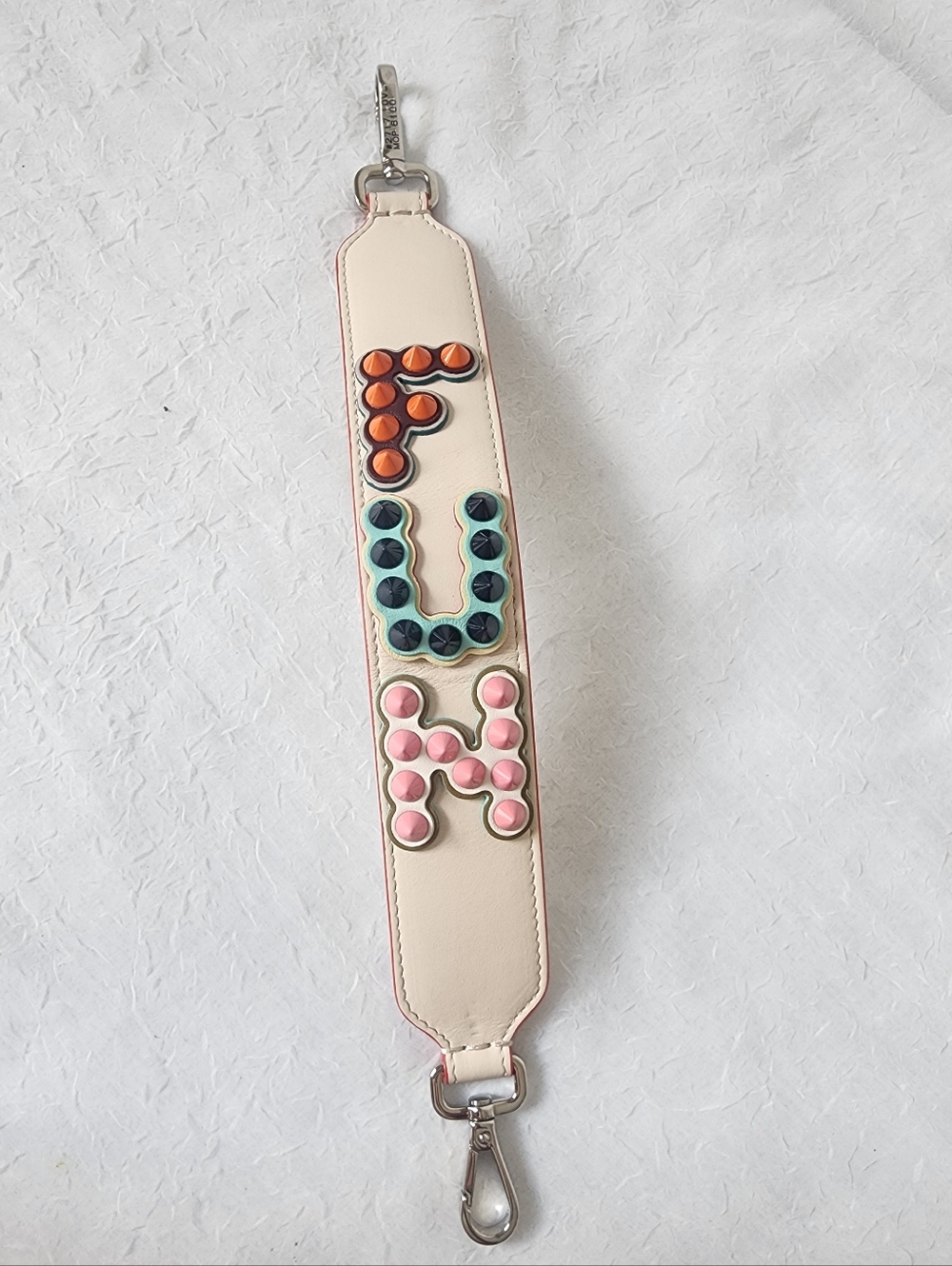 Auth Fendi LOVE Multicolor Bag Strap